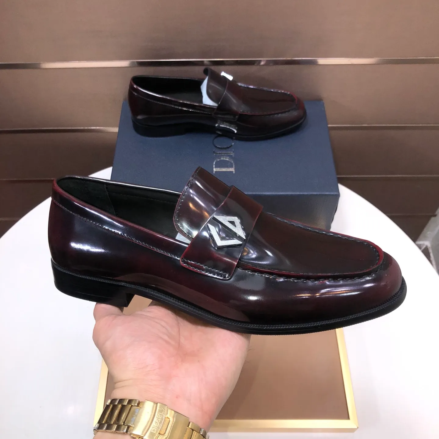 Men's shoes 💰580💰[Dior] (water-dyed cowhide lining) Dior original 1:1 high-quality factory, imported original materials, imported raw cowhide, water-dyed cowhide lining, original TPU outsole, code number: 39-44 (45 customized)
